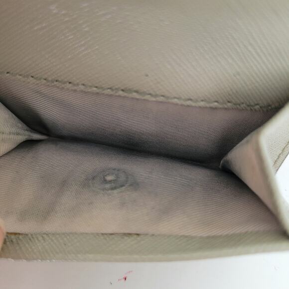 MARC JACOBS The Snapshot Small Trifold Wallet Card Bill Mini Compact Gray Pink - Picture 9 of 12